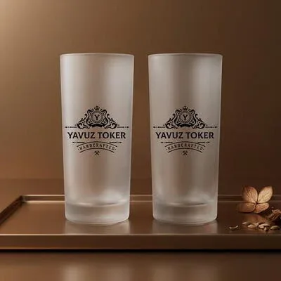 Sevgiliye Hediye İsme Özel Rakı Kadehi 2'li Set