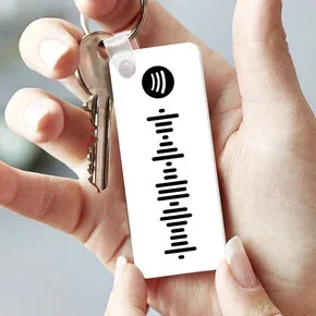 Kişiye Özel Spotify Ses Dalgası Anahtarlık