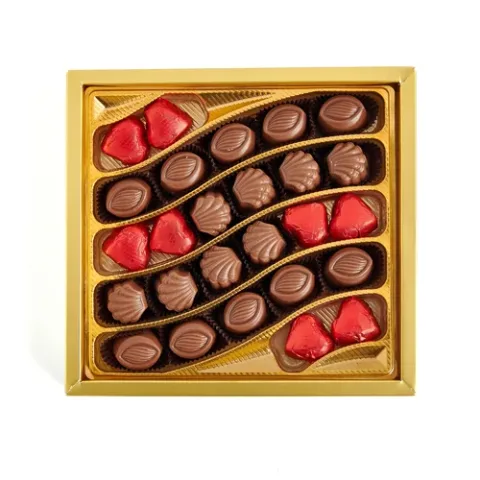 Chocolate Waves Hediyelik Kalpli Çikolata Kutu