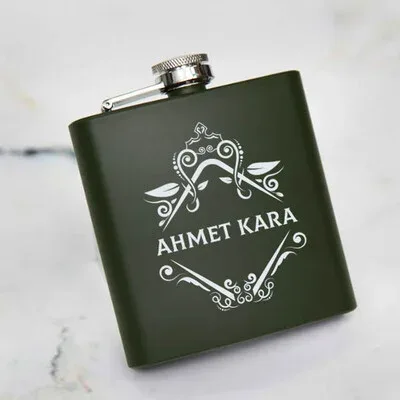 Erkeğe Hediye Elit İçki Matarası 6 Oz Yeşil