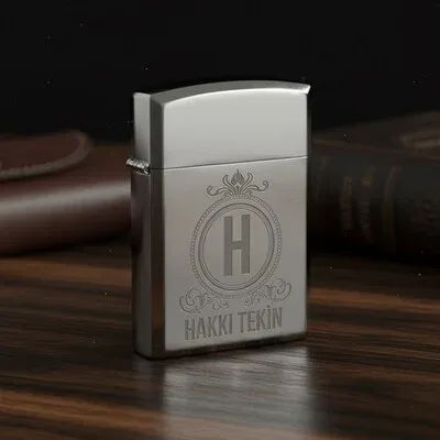 İsme Özel Gümüş Rengi Metal Çakmak
