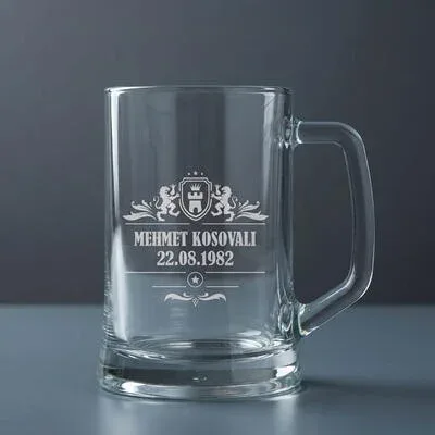 Erkeklere Hediye İsme Özel Bira Bardağı