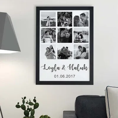 İkimize Özel Fotoğraflı Siyah Beyaz A3 Çerçeve