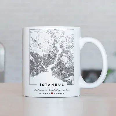Aşkımızın Şehri Haritalı Kupa Bardak