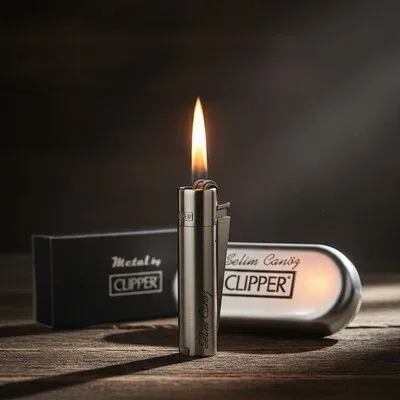 İsme Özel Metal Clipper Çakmak