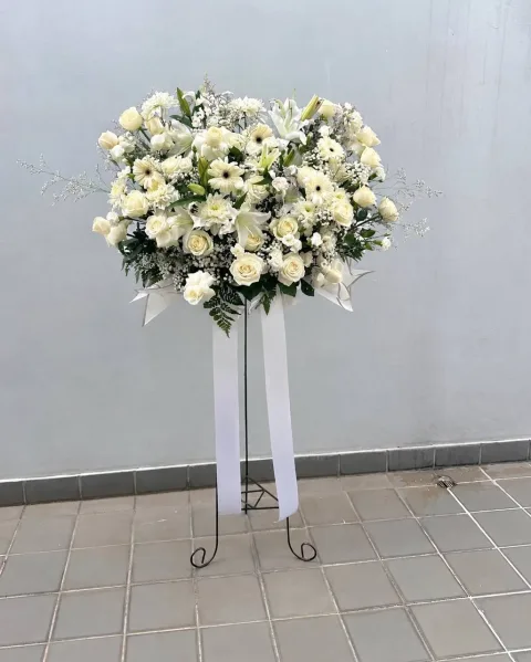 Beyaz Düğün Çelenk