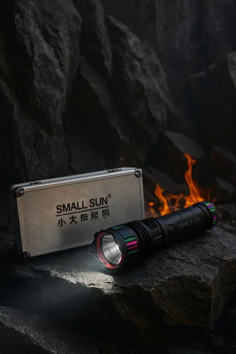 Small Sun 10.000 Lümen Süper Güçlü LED Profesyonel Şarjlı El Feneri