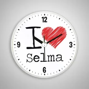 I Love İsme Özel Saatli Buzdolabı Magneti