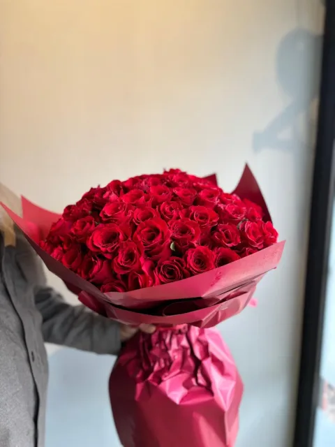 Kaliteli 51'li Kırmızı Gül Buketi