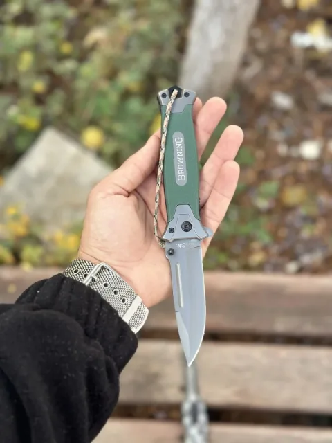 Orjinal Browning Kemere Takmalı Yarı Oto. Çakı Yeşil
