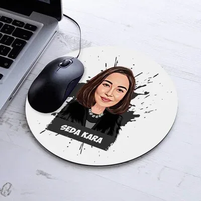 Kadına Hediyelik Karikatürlü Mousepad