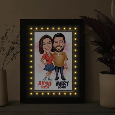 Her Zaman Yanındayım Karikatürlü Işıklı Tablo