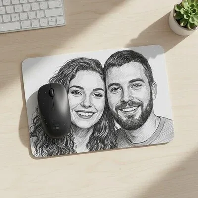 Kara Kalem Resim Efektli Mousepad