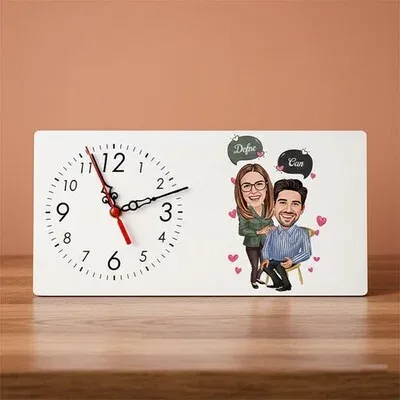 Sen Benim Hayatımsın Karikatürlü Masa Saati