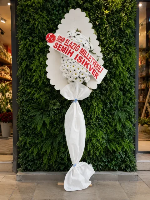Canlı Çiçekli Zarif Açılış Çelengi - 200 cm