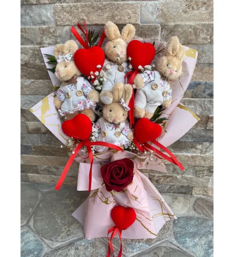 Tavşanlı Peluş Buketi