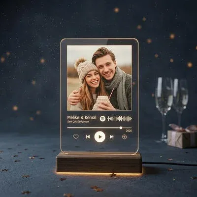 Kişiye Özel Spotify Ses İzi 3d Led Lamba