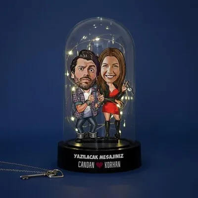 Her Zaman Benimlesin Karikatürlü Işıklı Fanus Biblo