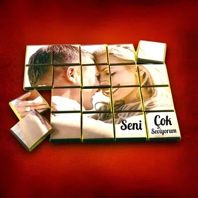 Kişiye Özel Fotoğraflı Puzzle Çikolata