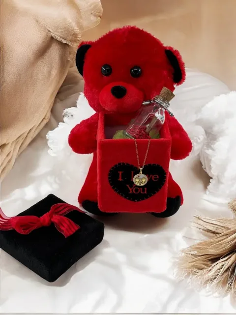 Doldurulabilir Kutulu Peluş Aşk Ayıcığı Kare 187-20
