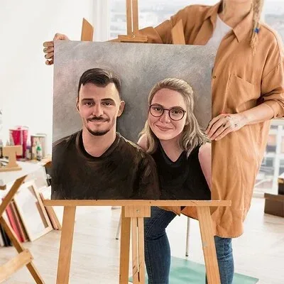 Kişiye Özel İki Kişilik Yağlı Boya Resim