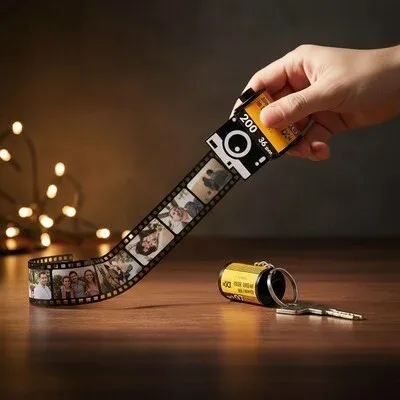 Kişiye Özel Fotoğraf Makinesi Filmi Anahtarlık
