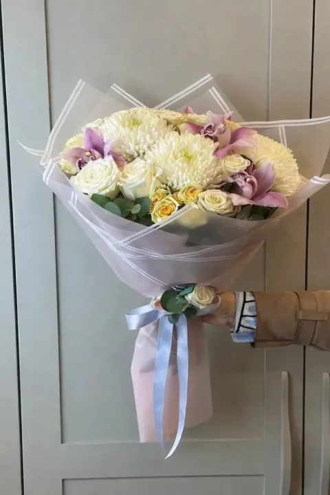 Kasımpatı Lilyum Karışık Buket