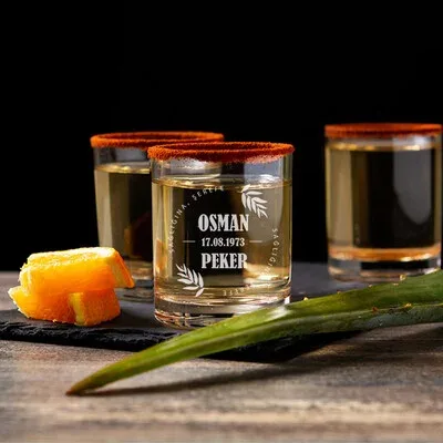 İsim ve Tarih Yazılı Premium Shot Bardağı