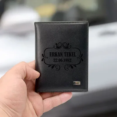 İsim ve Tarihli Araç Ruhsat Kabı