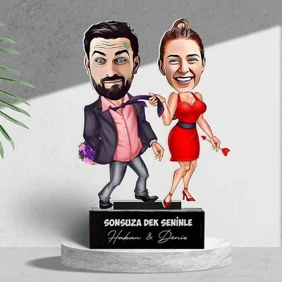 Hiçbir Yere Bırakmam Karikatürlü Biblo