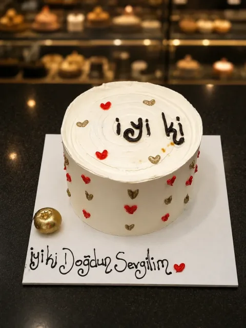 Kalpli İyi Ki Pastası 8 Kişilik