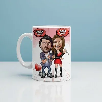 Ben Sana Mahkum Karikatürlü Kupa