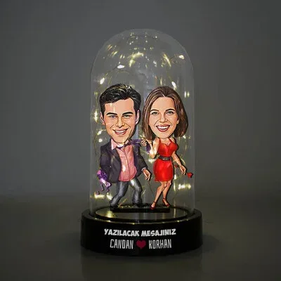Sadece Benimsin Karikatürlü Işıklı Fanus Biblo
