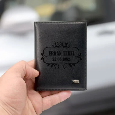 İsim ve Tarihli Araç Ruhsat Kabı