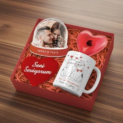 Birbirini Seven Aşıklar Konsept Hediye Kutusu
