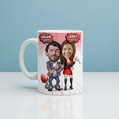 Ben Sana Mahkum Karikatürlü Kupa