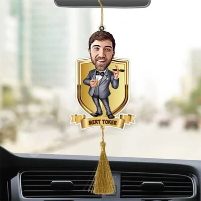 Havalı Erkek Karikatürlü Otomobil Ayna Süsü