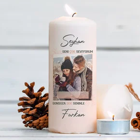 Sevgililere Özel Romantik Mum
