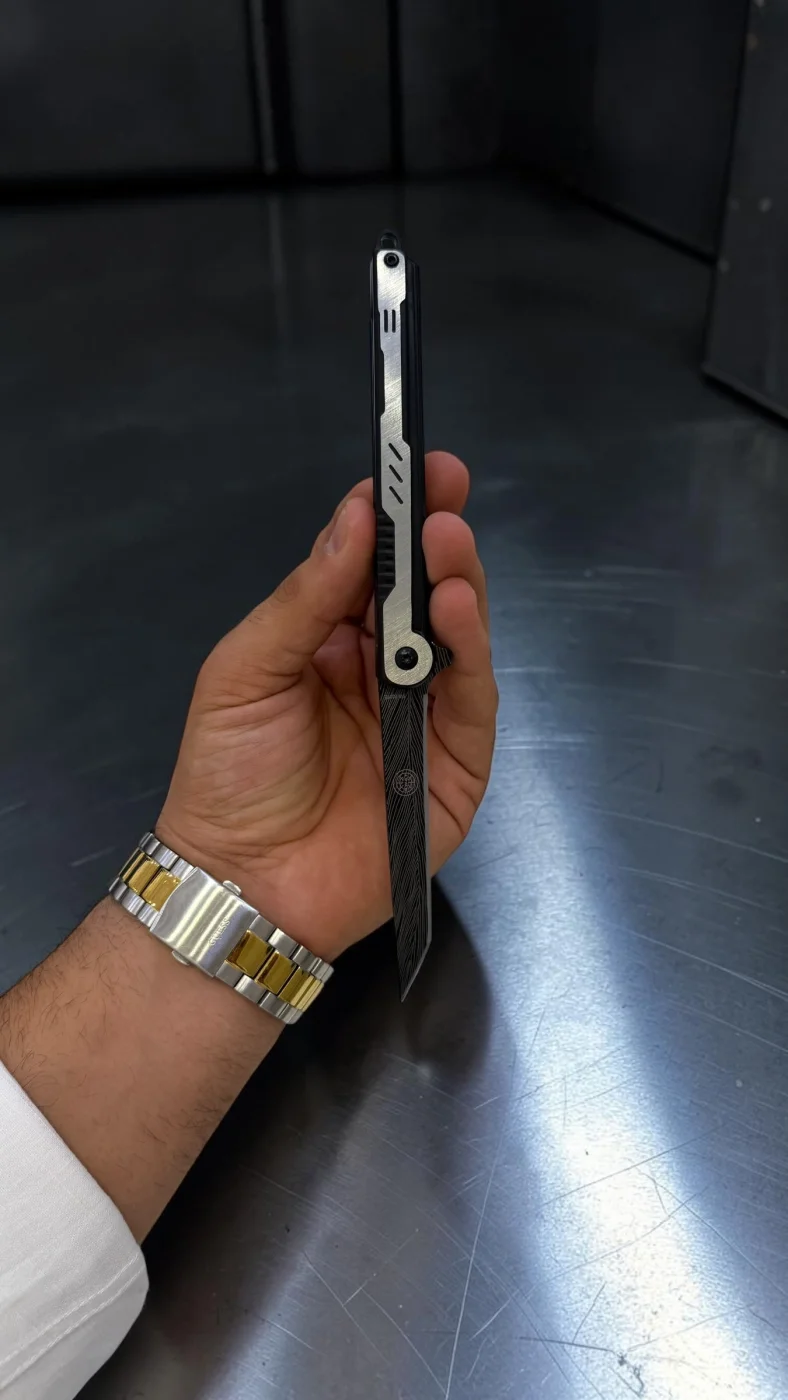Damascus M390 Gümüş Çakı