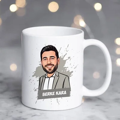 Erkekler İçin Kişiye Özel Karikatürlü Kupa Bardak