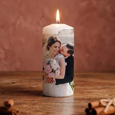 Kişiye Özel Fotoğraf Baskılı Mum