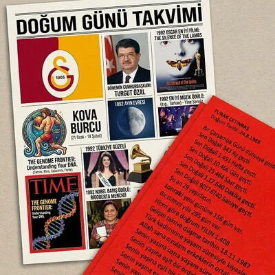 Kişiye Özel Doğduğun Gün Ne Oldu Takvimi