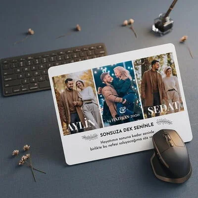 Yıldönümü Hediyesi Fotoğraflı Mousepad
