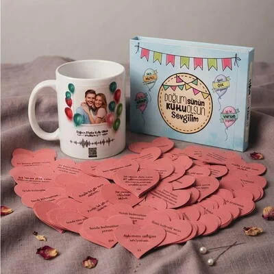 Sevgiliye Hediye Kitap & Kupa ve 365 Aşk Sözü