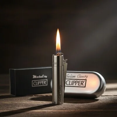 İsme Özel Metal Clipper Çakmak