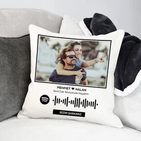 Kişiye Özel Spotify Ses İzi Yastık