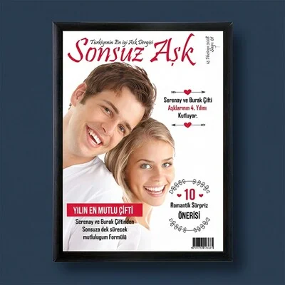 Sevgililere Özel Dergi Kapağı