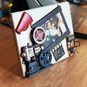 Nostaljik Film Makinesi Resim Çerçevesi