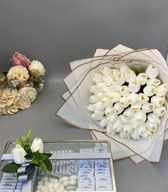 Çiçek Buketi Söz Çikolatası 2 li set Lale (9023)