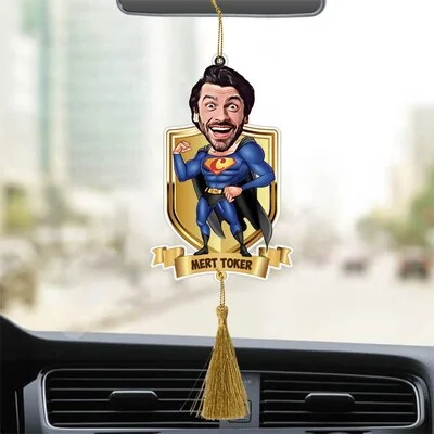 Süper Erkek Karikatürlü Araba Süsü